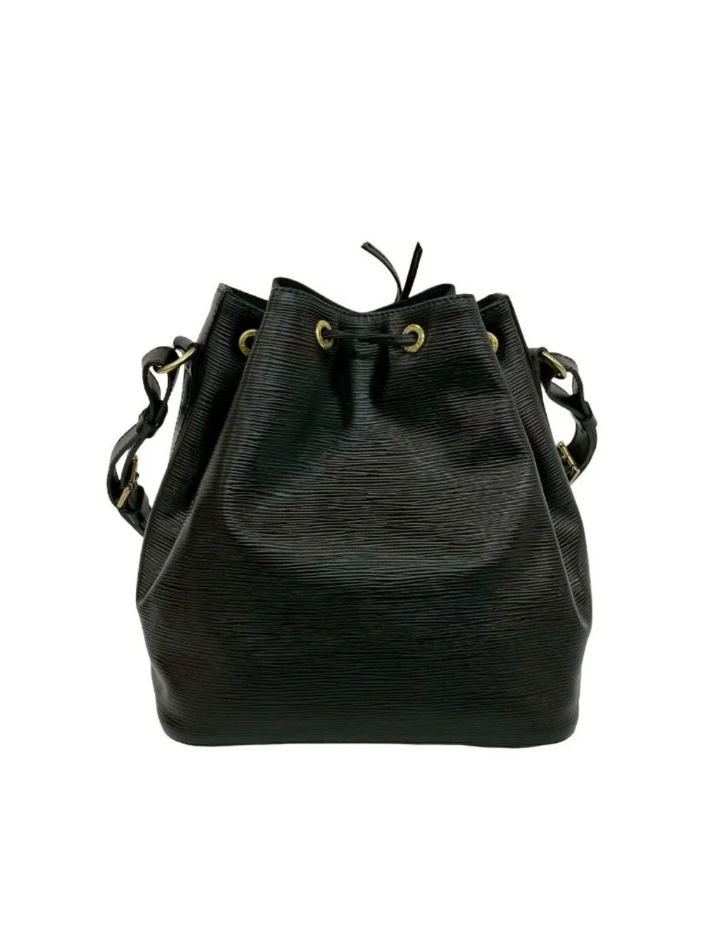 Louis Vuitton Vintage Noe Epi Leather Drawstring Shoulder Bag Black